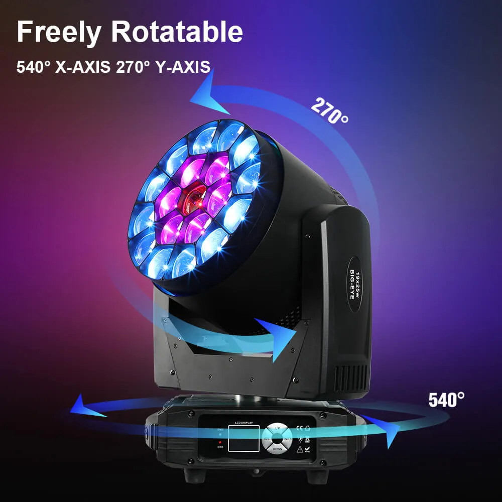 Betopper LM1925 19x25W Moving Head LED Stage Light - Image 5
