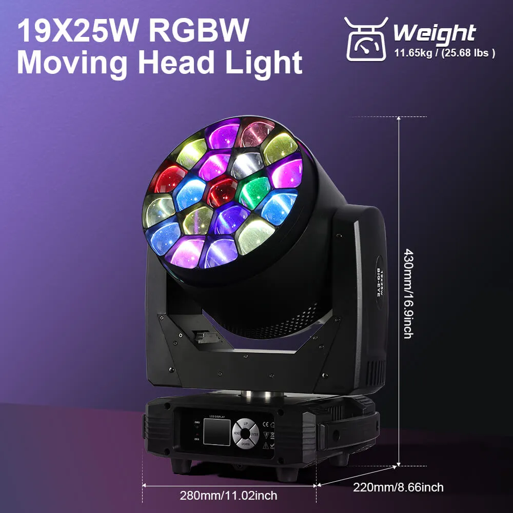 Betopper LM1925 19x25W Moving Head LED Stage Light - Image 6