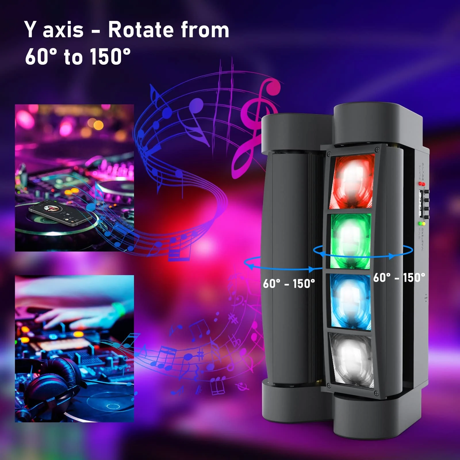 Betopper LM30A 8x3W Mini Spider Moving Head Stage Light - Image 4