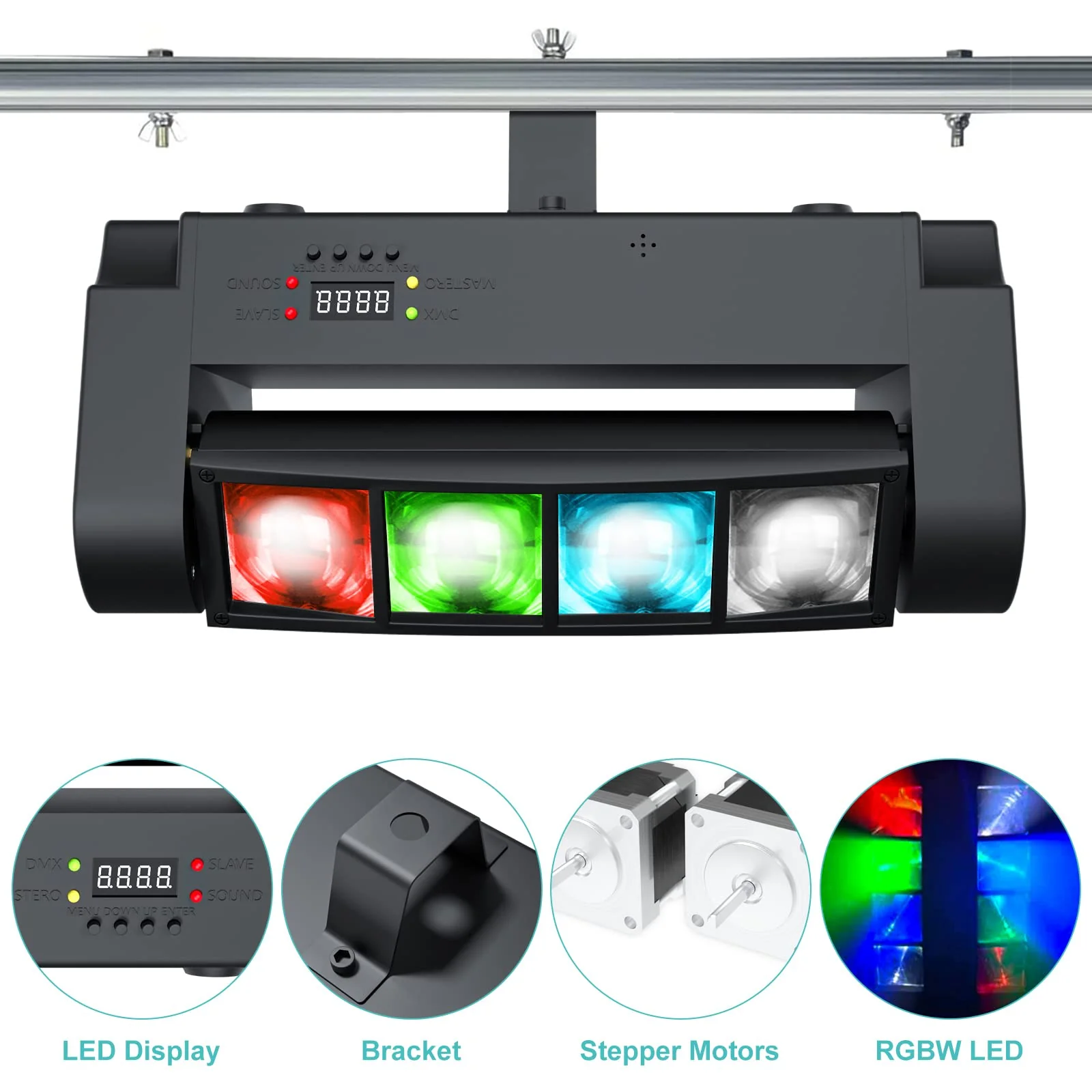 Betopper LM30A 8x3W Mini Spider Moving Head Stage Light - Image 9