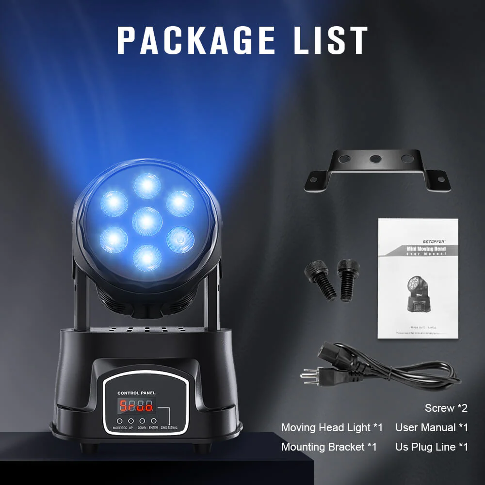 Betopper LM70S 7x8w Mini Moving Head Stage Light - Image 10