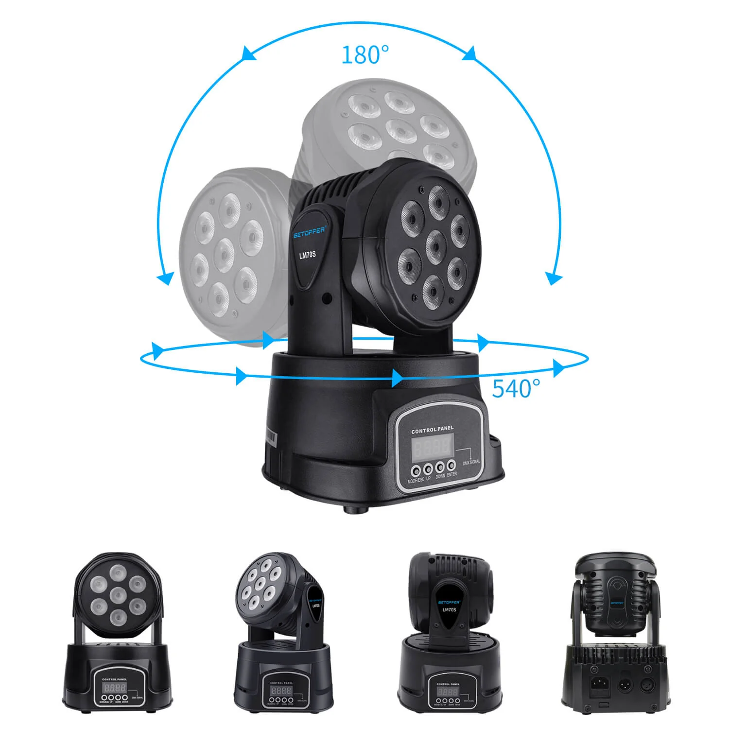 Betopper LM70S 7x8w Mini Moving Head Stage Light - Image 5